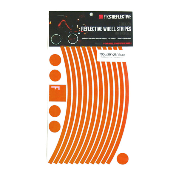 Orange Reflective Wheel Stripes